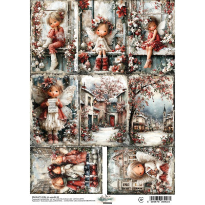 The Magic December Papel Arroz A4  Recortables 30x15 cm - Alchemy of A