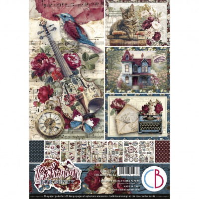 Bohemian Burgundy A4 - Ciao Bella