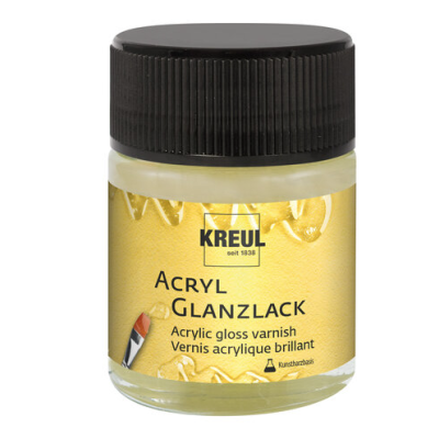 Barniz acrílico brillante KREUL a base de resina sintética, 50 ml