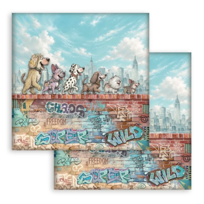 Furry Friends2 basicos 20X20 cm  - Stamperia