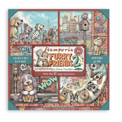 Furry Friends2 basicos 20X20 cm  - Stamperia
