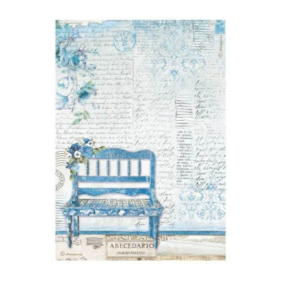 Blue Land Papel de Arroz A4 - Stamperia