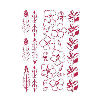Romantic Borders Stencil 21X29,7 - Stamperia