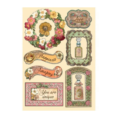 Rose Parfum Wooden Shapes A5 - Stamperia
