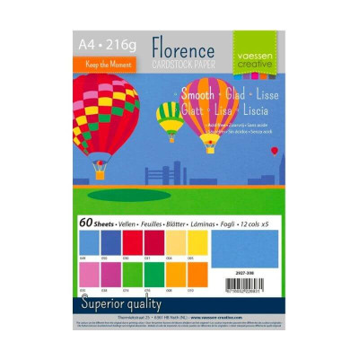 Pack 60 cartulinas Lisas A4 - Florence