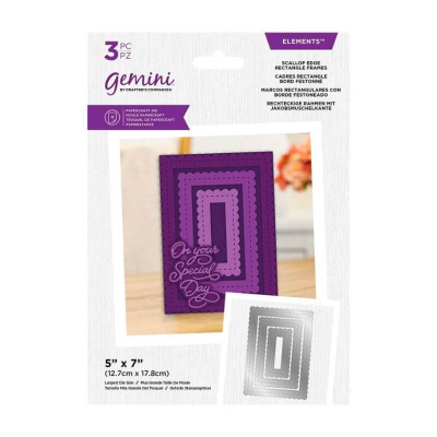 Troquel Marcos Rectangulares con borde festoneado - Gemini