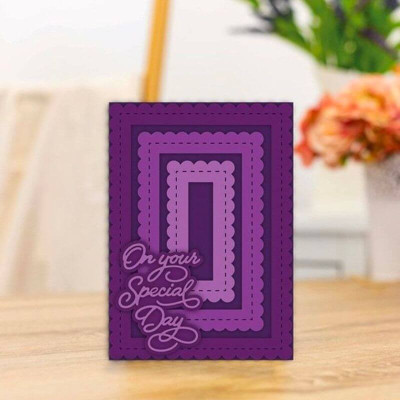 Troquel Marcos Rectangulares con borde festoneado - Gemini