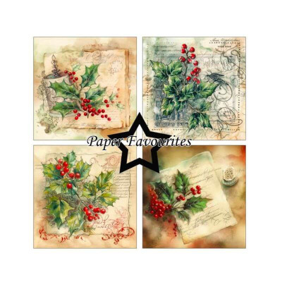 Vintage Holly 30x30 cm - Paper Favourites