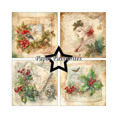 Vintage Holly 30x30 cm - Paper Favourites