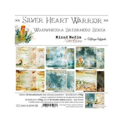 Silver Heart Warrior 20x20 cm  - Craft O´Clock