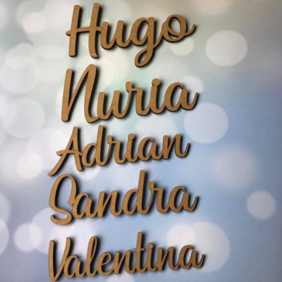 Nombre Personalizado  en DM 3mm