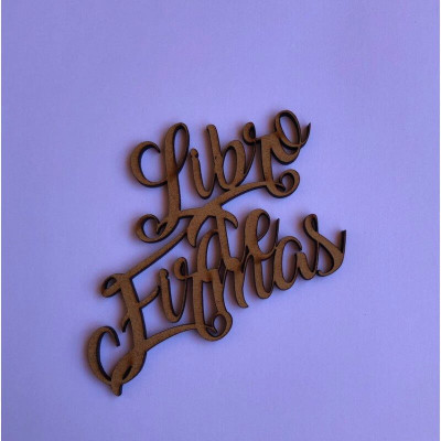 Palabra Libro de Firmas en DM 3mm 9x7 cm