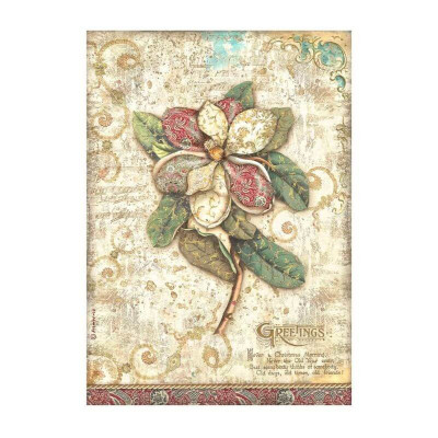 Christmas Greetings Papel de Arroz A4 - Stamperia