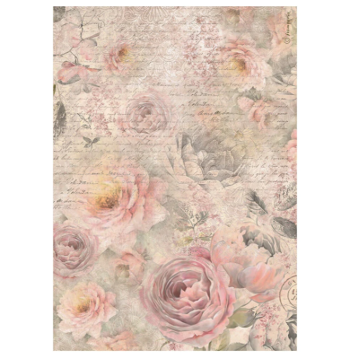 Shabby Rose papel de arroz A4 - Stamperia