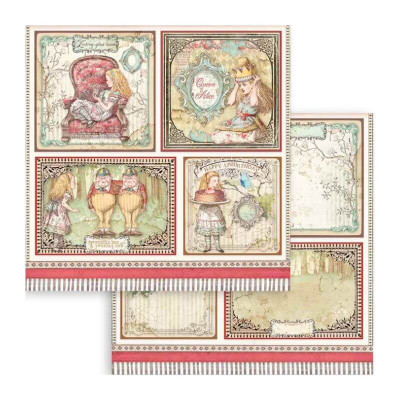 Alice in Wonderland and Trough the looking glass  30x30 cm (22hojas) -