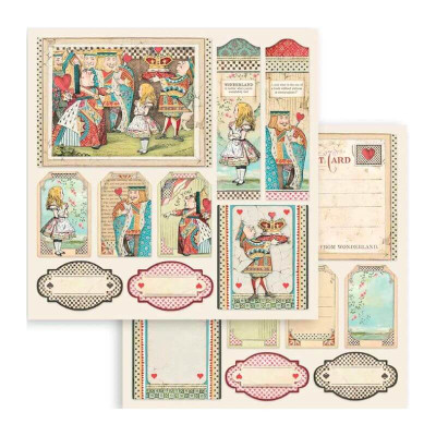 Alice in Wonderland and Trough the looking glass  30x30 cm (22hojas) -