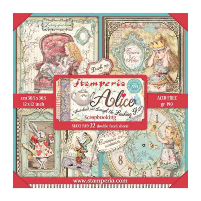 Alice in Wonderland and Trough the looking glass  30x30 cm (22hojas) -
