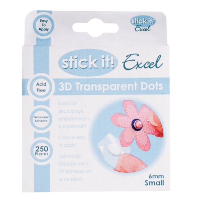 3D Transparent Dots 6 mm - Stick it