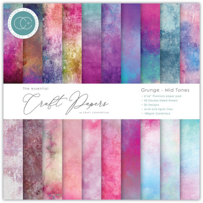 Grunge- Mid Tones 15x15 cm  - Craft Consortium