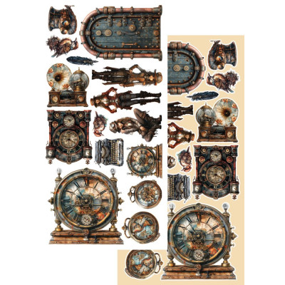 Steampunk Time Recortables 15 X30 - Alchemy of Art