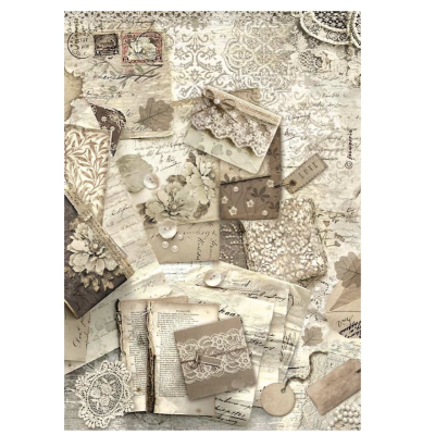 Old Lace Papel de Arroz A4- Stamperia