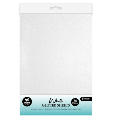 Hojas de Purpurina A5 Blanco (10uds)
