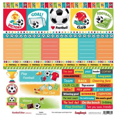 Football Star- Cards 30 x30 cm - ScrapBerry´s