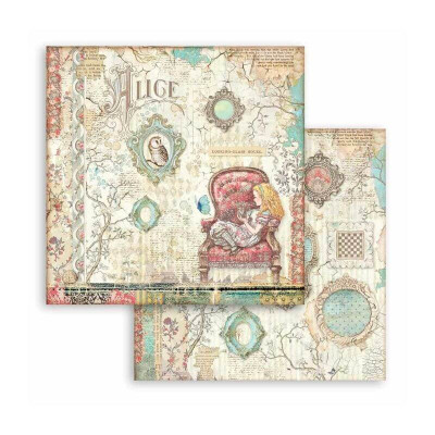 Alice In Wonderland and Trough the Looking Glass 30x30 cm - Stamperia
