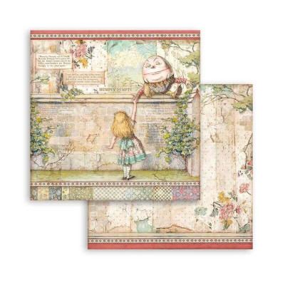 Alice In Wonderland and Trough the Looking Glass 30x30 cm - Stamperia