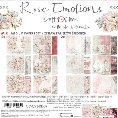 Rose Emotions 20X20 cm  Papel + Básicos- Craft O´Clock