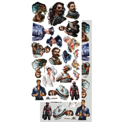 Adventure Men-  Recortables 30x15 cm - Alchemy of Art