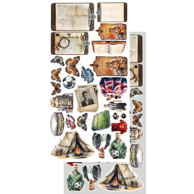 Adventure Men-  Recortables 30x15 cm - Alchemy of Art