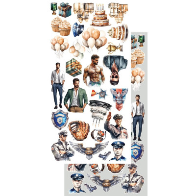 Adventure Men-  Recortables 30x15 cm - Alchemy of Art
