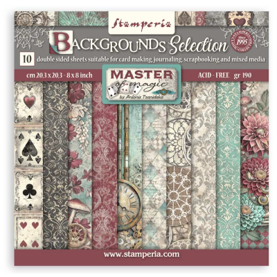 Master Of Magic MaxiBackgrounds 20x20 cm  - Stamperia