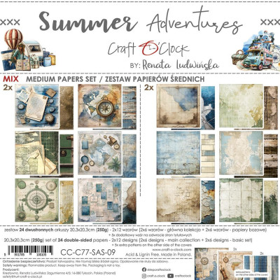 Summer Adventure  20X20 cm  Papel + Básicos- Craft O´Clock