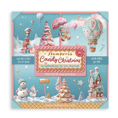 Candy Christmas 30x30 cm (22 hojas)  - Stamperia