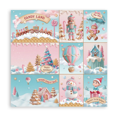 Candy Christmas 30x30 cm (22 hojas)  - Stamperia