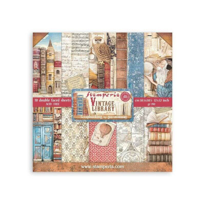 Vintage Library 30x30 cm - Stamperia