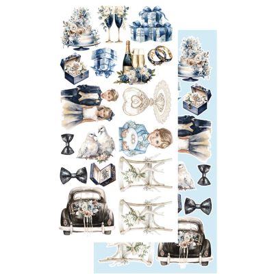 In Shades of Blue  Recortables 30x15 cm - Alchemy of Art
