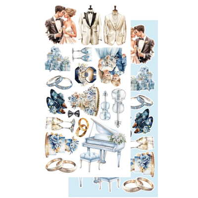 In Shades of Blue  Recortables 30x15 cm - Alchemy of Art