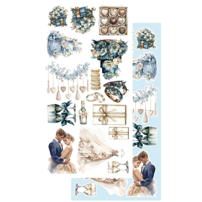 In Shades of Blue  Recortables 30x15 cm - Alchemy of Art