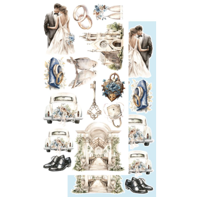 In Shades of Blue  Recortables 30x15 cm - Alchemy of Art