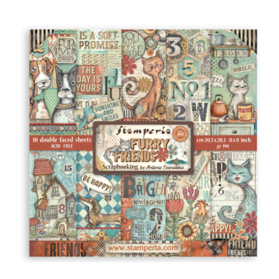 Furry Friends 8x8  Stamperia