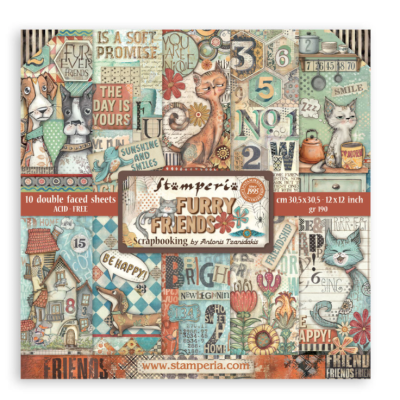 Furry Friends 30x30 cm   - Stamperia