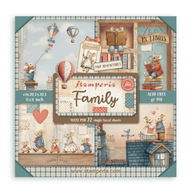 Family  20x20 cm (22 hojas)  - Stamperia