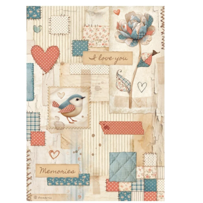 Family Papel de Arroz A4- Stamperia