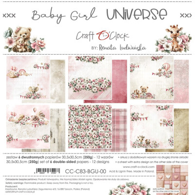 Baby Girl Universe 30x30 cm - Craft O´Clock