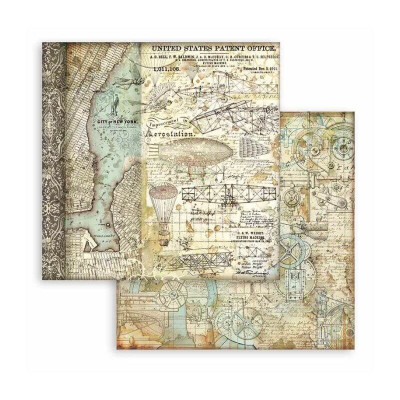 Sir Vagabond Aviator Maxi Backgrounds Selection 30x30 cm - Stamperia