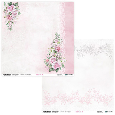Pink Roses  20x20 cm - ScrapandMe