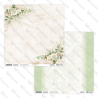 White Roses  30x30 cm - ScrapandMe
